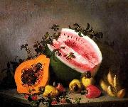 Mota, Jose de la Papaya and watermelon oil painting on canvas